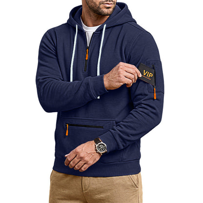 Mens Plus-Size Casual Sports Loose-Fit Sweatshirt