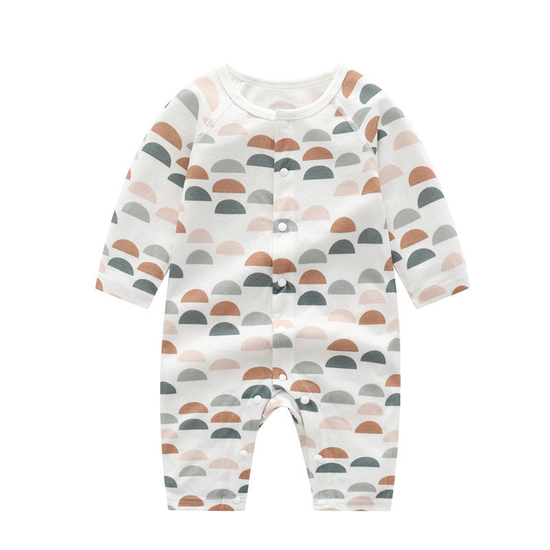 Light And Soft Bamboo Fiber Baby Jumpsuit Floral Animal Cute Print Spring Autumn Newborn Clothes Unisex Long Sleeve Baby Rompers For Boys Girls