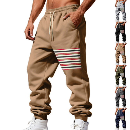 Mens Fleece-lined Loose-fit Jogger Pants