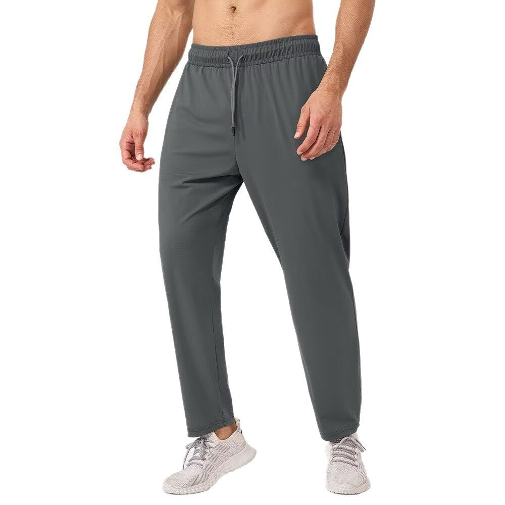 Mens Summer Cool-Feel Quick-Dry Loose-Fit Sports Pants