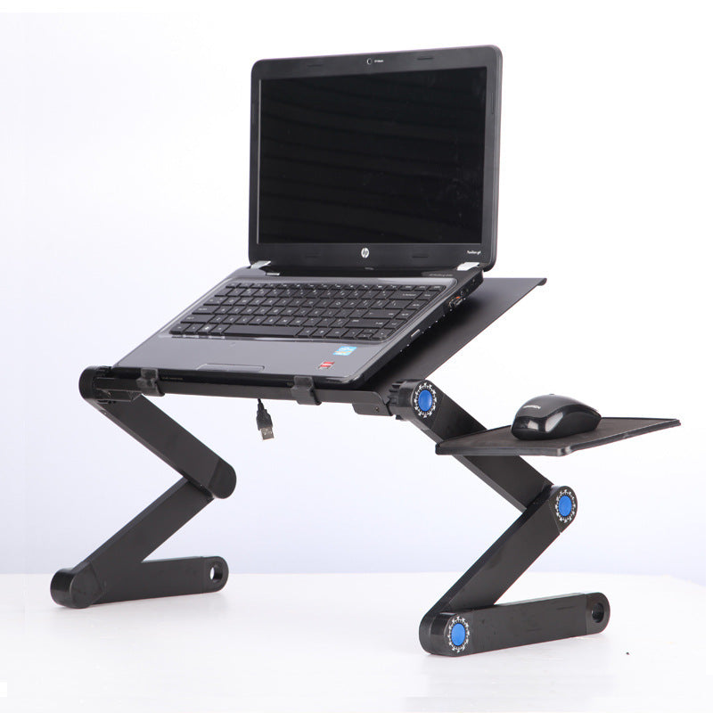 Adjustable Folding Laptop Stand with Ergonomic Design and Mouse Pad