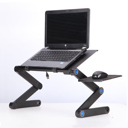 Adjustable Folding Laptop Stand with Ergonomic Design and Mouse Pad
