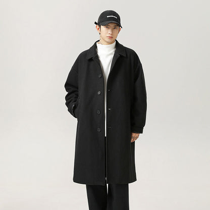 AutumnWinter Double-Faced Wool Coat Mens Mid-Length Style