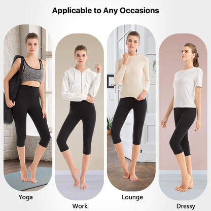Womens Tight-fitting Shaping Capri Cycling Pants