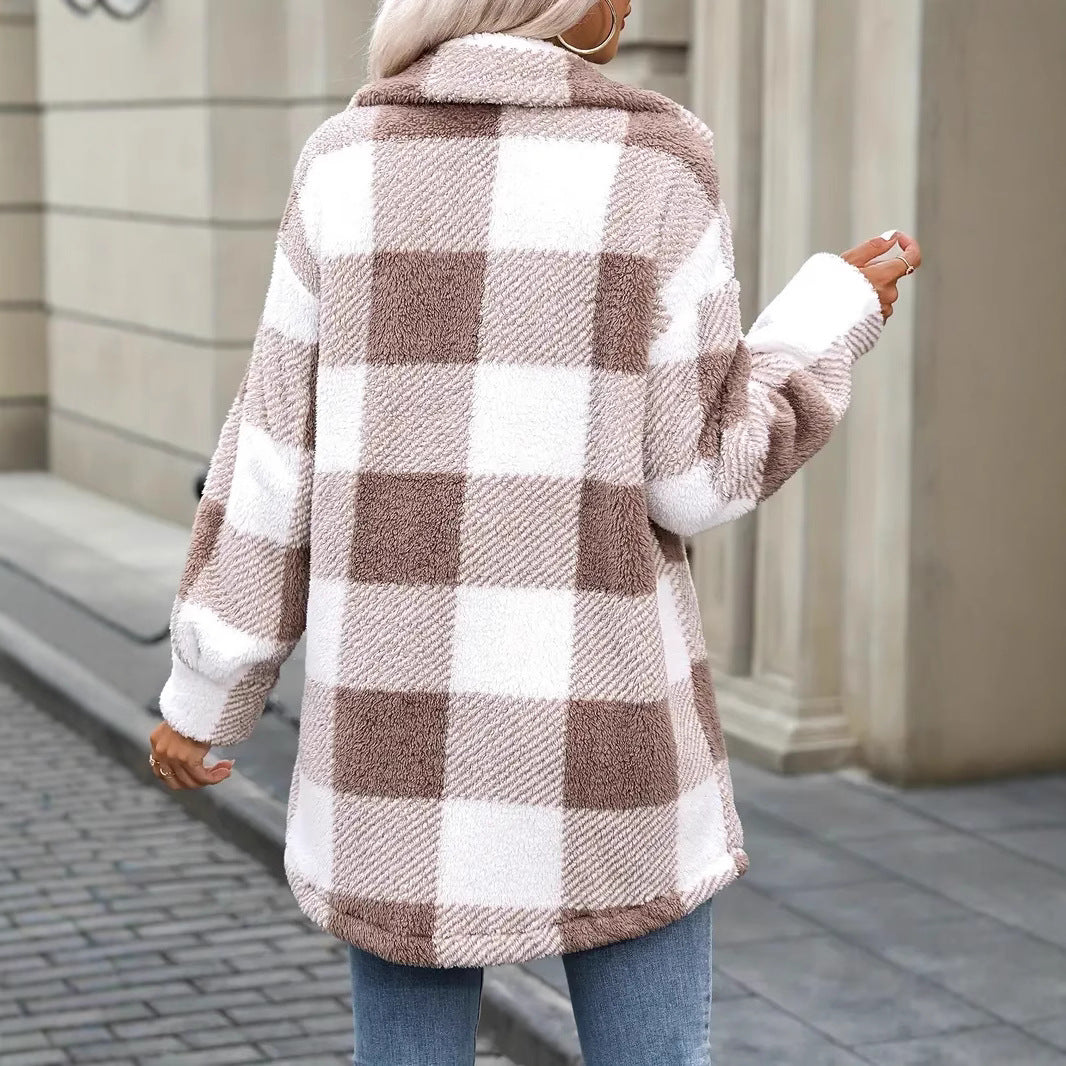 Womens Elegant Faux Fur Coat