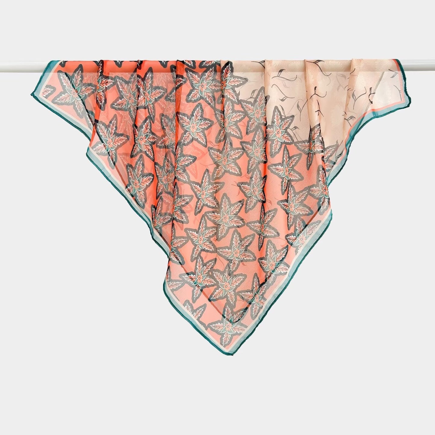 Versatile Printed Thin Square Scarf