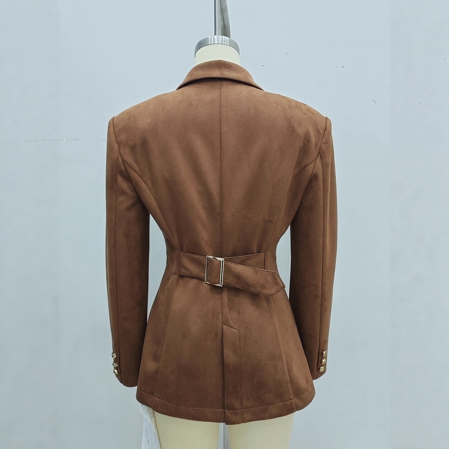 French Button Long Sleeve Suit Coat