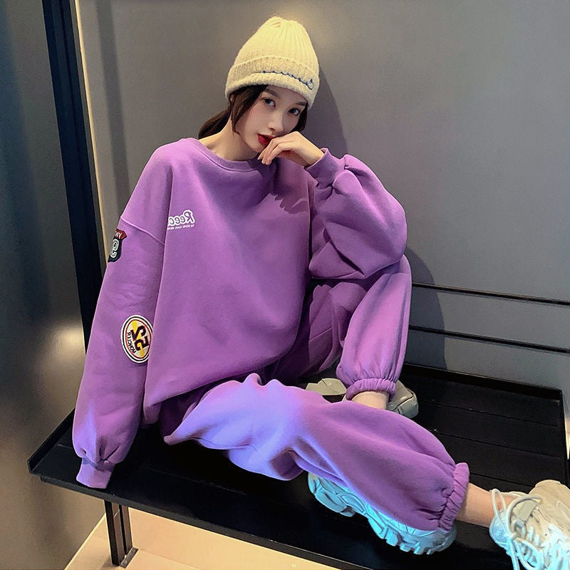 Womens Loose-Fit Casual Two-Piece Sweater Set