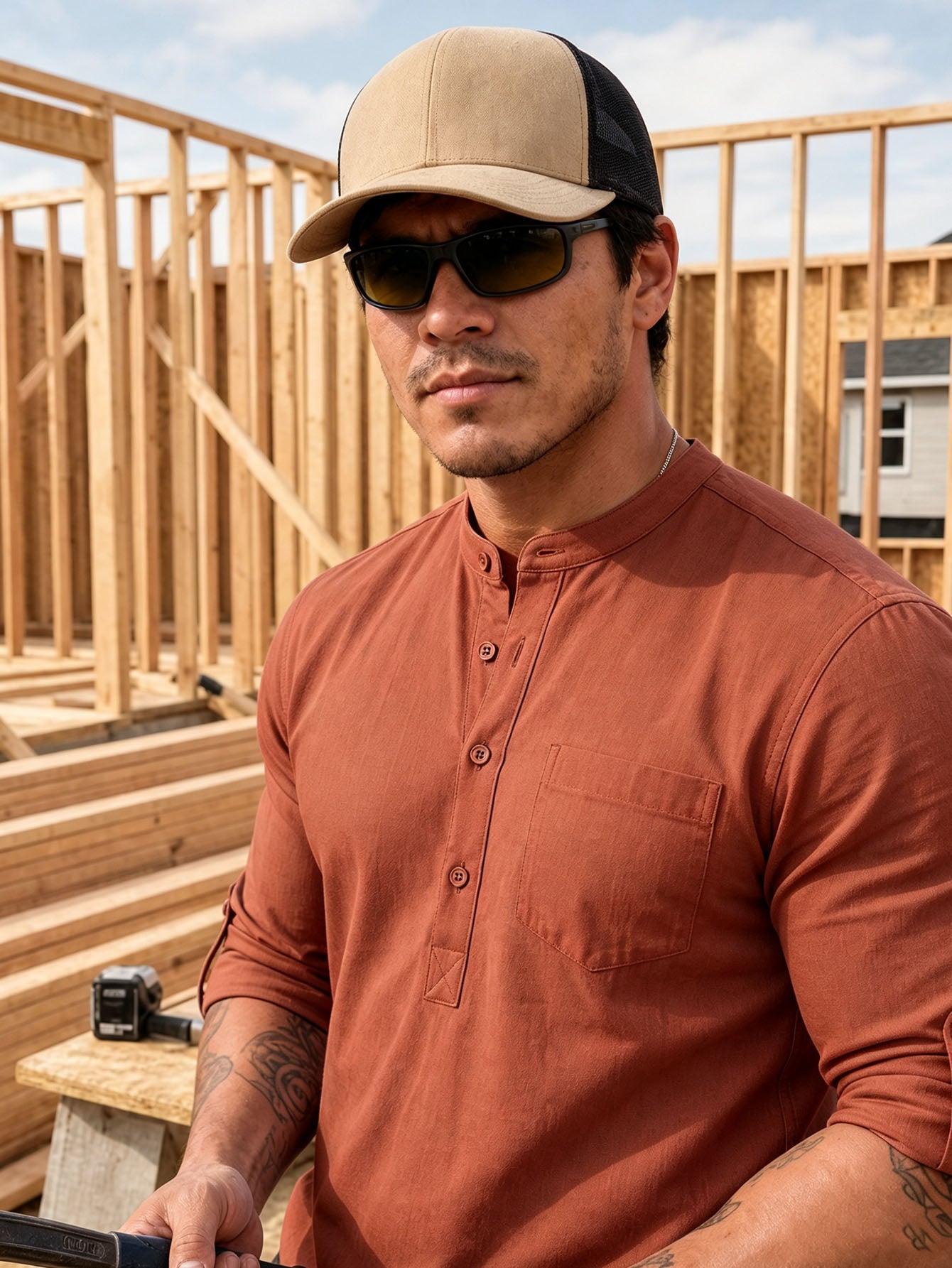 Tough Cotton Mid-Sleeve Work Shirt  Rugged, Breathable & Job-Site Ready
