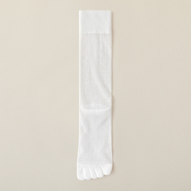 Five-toe Socks For Women Summer Thin Mid-calf Socks Sweat-absorbing And Deodorant