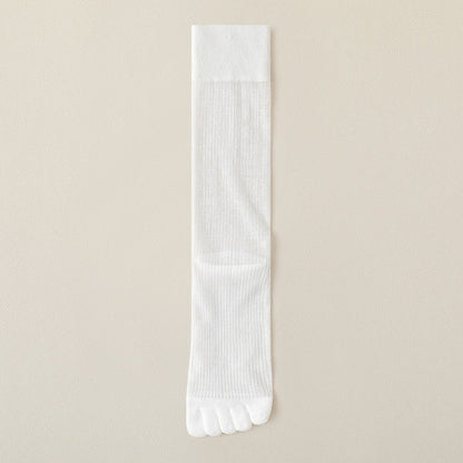 Five-toe Socks For Women Summer Thin Mid-calf Socks Sweat-absorbing And Deodorant