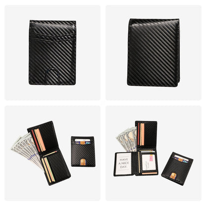 Business-Casual Carbon-Fiber Mens Wallet