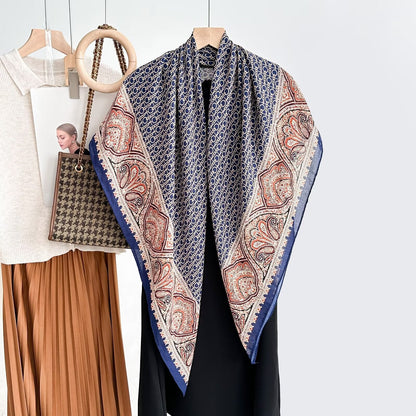 Womens Versatile Floral-print Summer Sun-protective Shawl