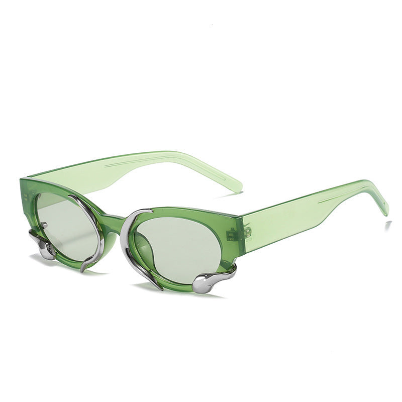 New And Same-style Three-dimensional Spirit Snake Retro Sunglasses
