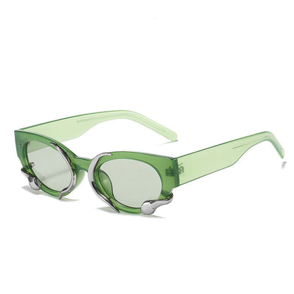New And Same-style Three-dimensional Spirit Snake Retro Sunglasses