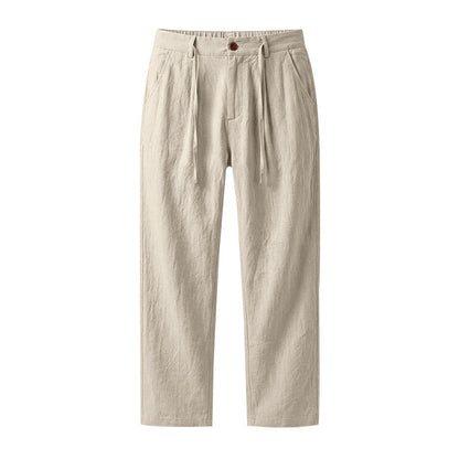 Loose-fit Mens Casual Straight-leg Trousers