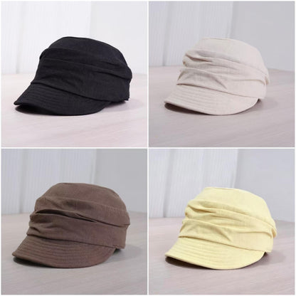 Korean-style Japanese Retro Pleated Soft-top Equestrian Hat For Spring And Summer, Breathable And Versatile, Painter's Hat, Casual Baseball Cap