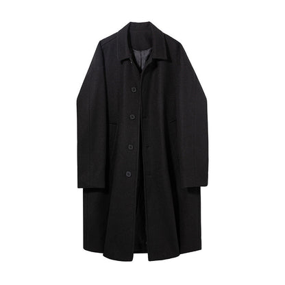 AutumnWinter Double-Faced Wool Coat Mens Mid-Length Style