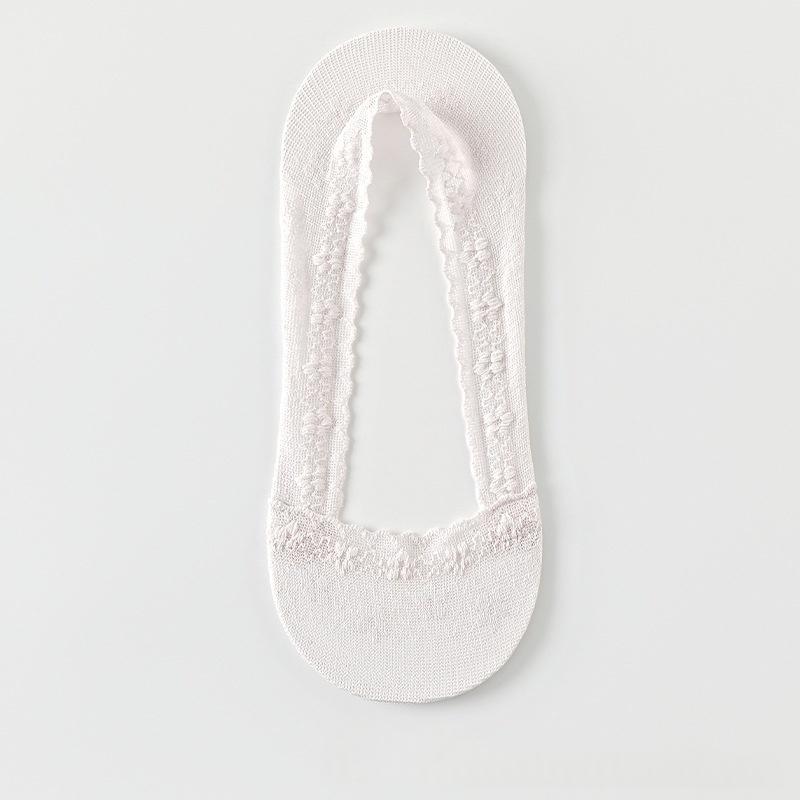 Womens Lace Invisible Socks Thin Breathable With Lace Trim To Prevent Slipping