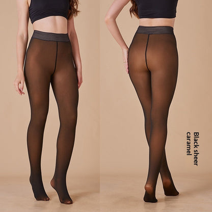 High-quality Leggings With Sheer, Fleece-lined, And Extra Thick