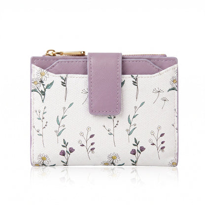 Womens Multifunctional Floral Short Wallet