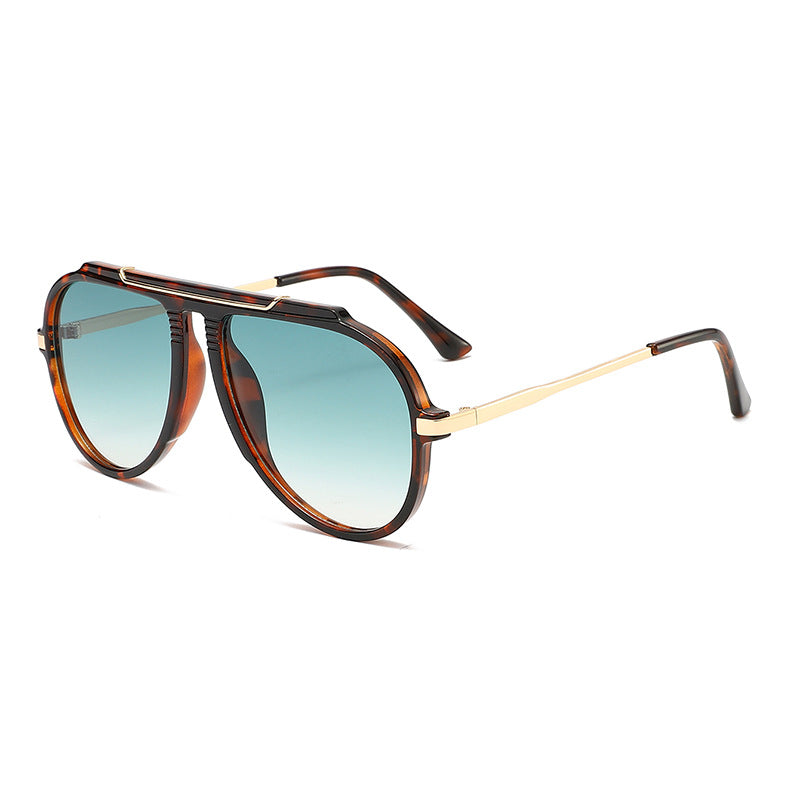 3654 Metal Double-Bridge Aviator Sunglasses Cross-Border E-Commerce Foreign Trade Amazon Fashion Uv400 Unisex
