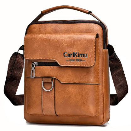Mens Shoulder High-End Business Crossbody Bag Vintage Satchel