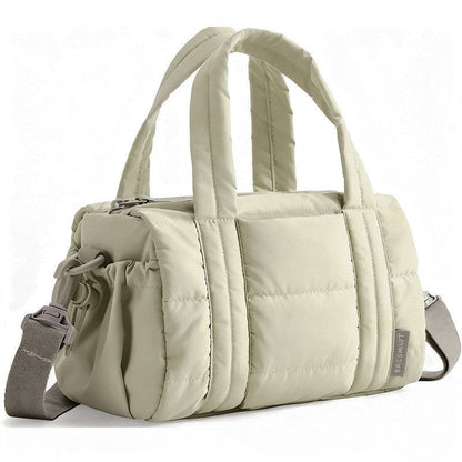 Puffed Quilted Mini Fitness Bag With Detachable Shoulder Strap