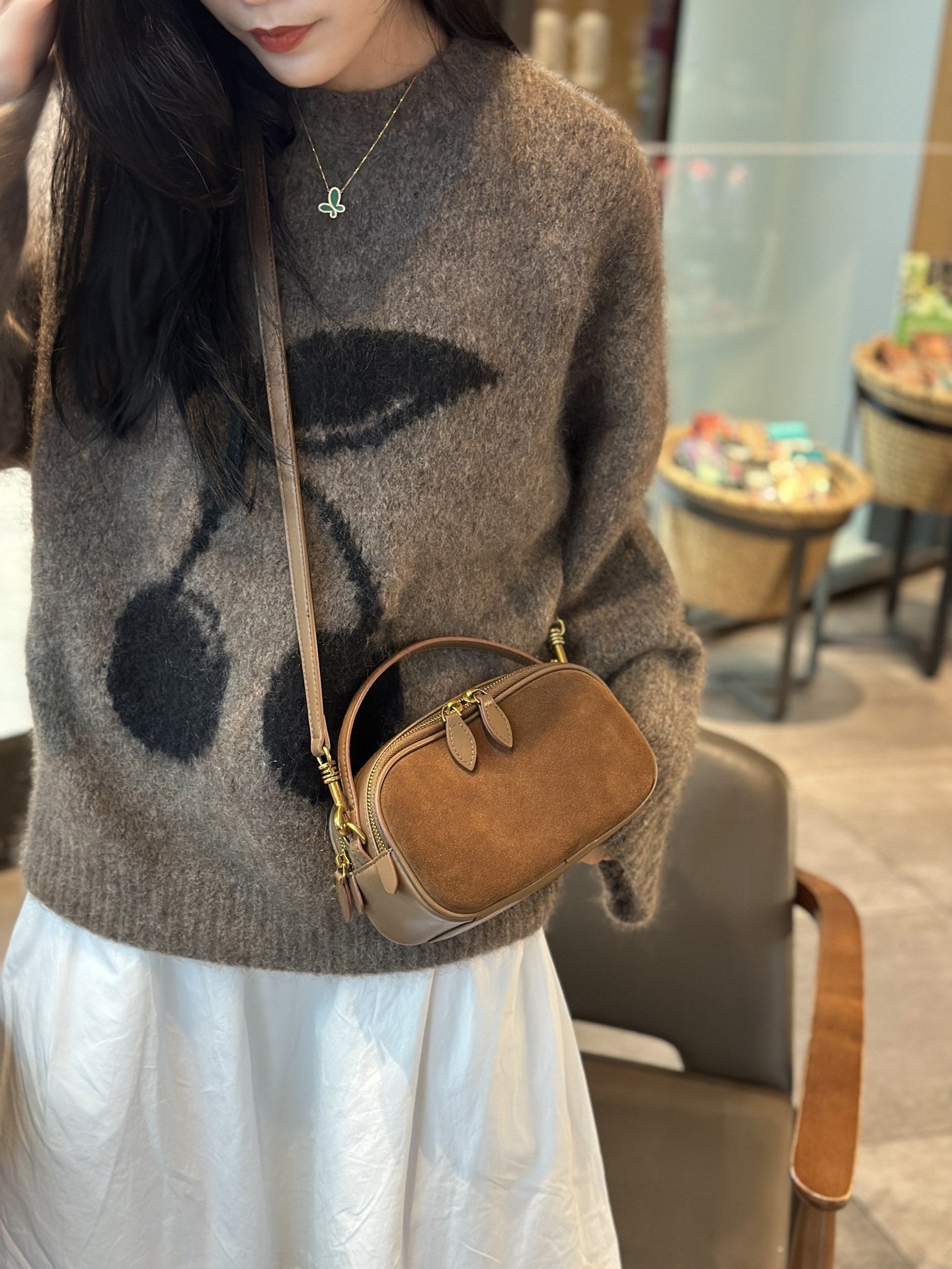 Customizable Matte Cowhide Camera Bag And Bowling Bag, Popular In Europe And America, Premium Leather Boston Bag
