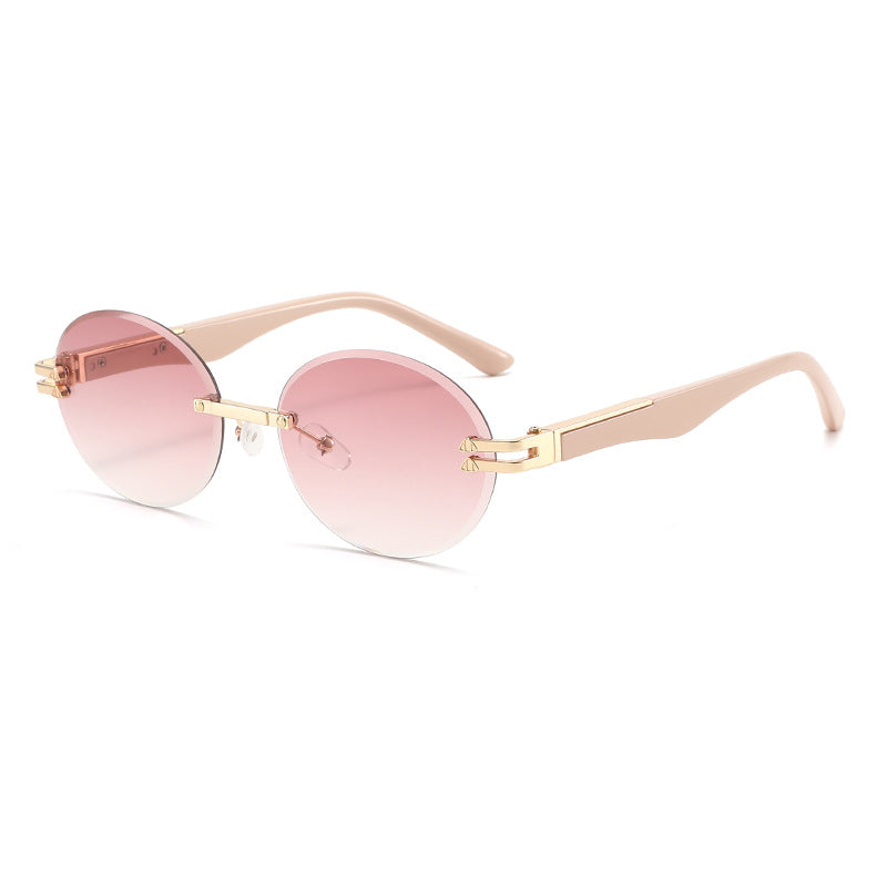 Fashionable Oval Frameless Y2K Sunglasses