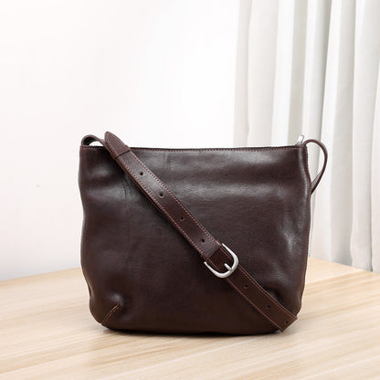 Womens Fashionable Washed-Effect Minimalist Shoulder Bag