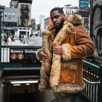 Western-style Tribal Warm Faux Fur Coat