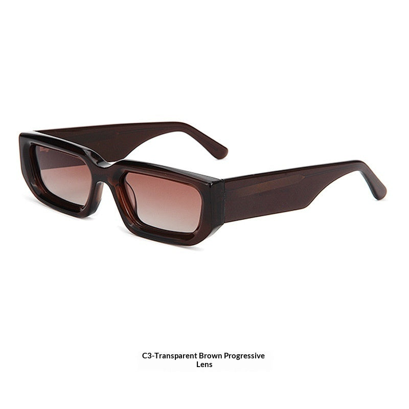 New Trendy European And American-style Sunglasses With A Square Frame And Wide Temple Arms