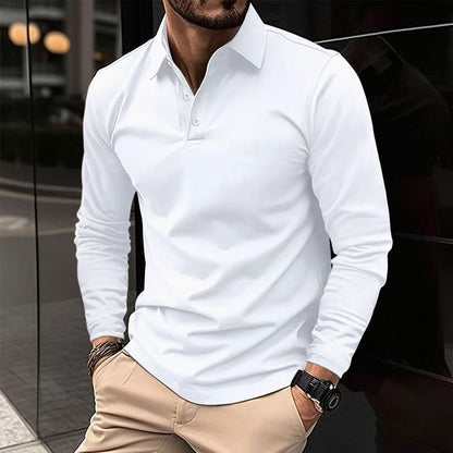 Fashionable Casual Mens Long-sleeve Shirt With A Fawn Embroidery