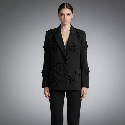Three-dimensional Floral Blazer For Women