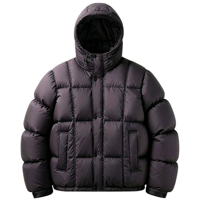 Men's Casual Loose-Fitting Hooded Down Jacket