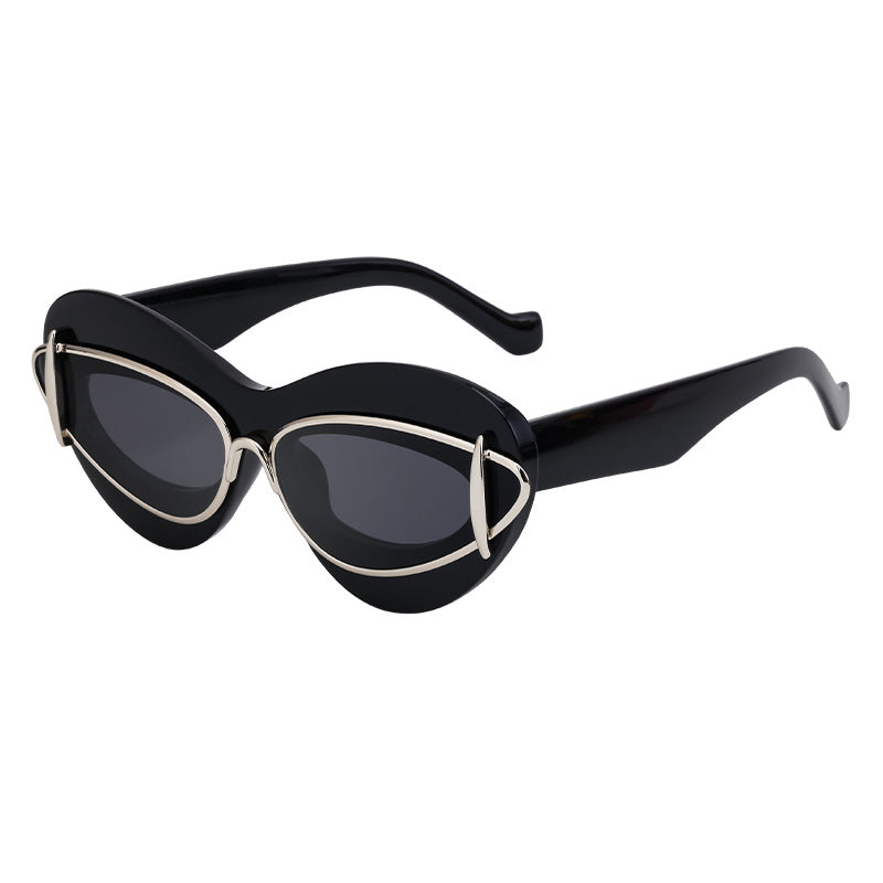 New European And American Fashion Cat-Eye Sunglasses For Women Driving Internet Celebrity Same Style Y2K Small Frame Sunglasses Trendy Sunglas
