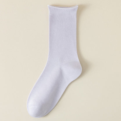 Springsummer Mid-calf Socks For Women Made Of Silk
