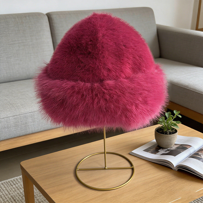 Winter And Autumn Plain-color Plush Mongolian Hat With Added Insulation And Thickening For Warmth. Fashionable And Versatile, Suitable For All Occasions. Anti-freezing And Ear-protection Hat