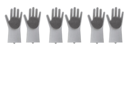 Silicone Heat-Resistant Scrubbing Gloves