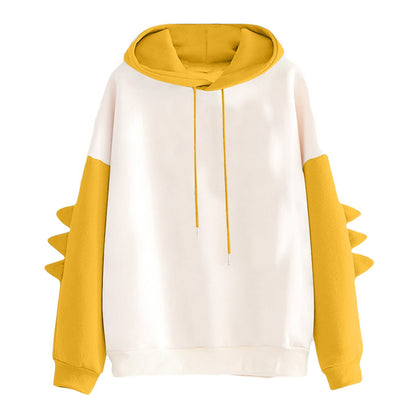 Cartoon Dinosaur Contrast Korean Sweater