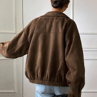 Women's Casual Versatile Suede Casual Jacket