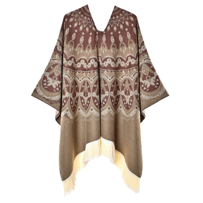Bohemian-style Vintage Tassel Shawl