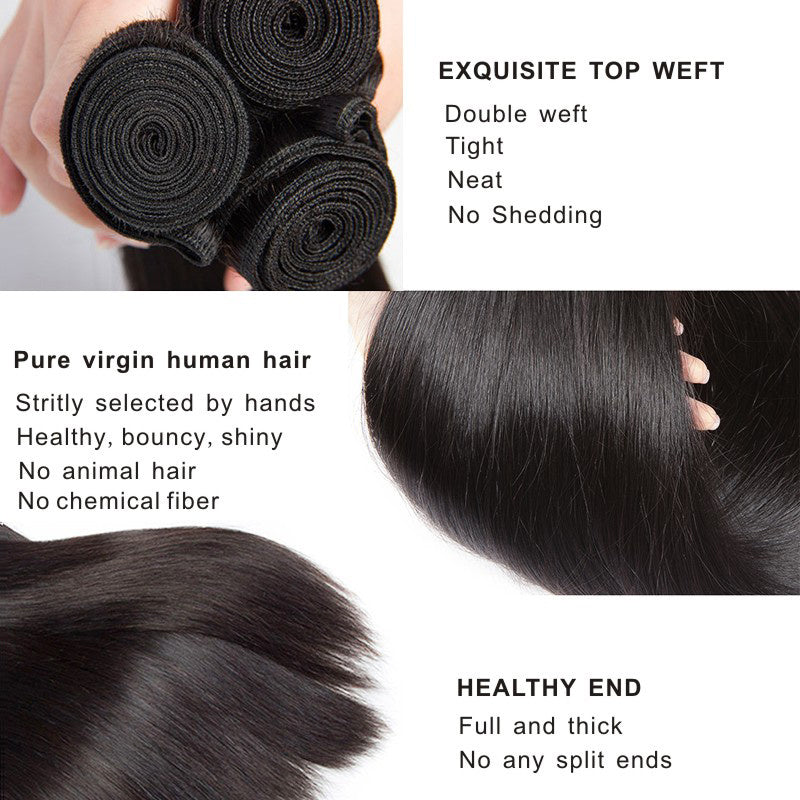 Straight Hair Extensions for Women from Peru
