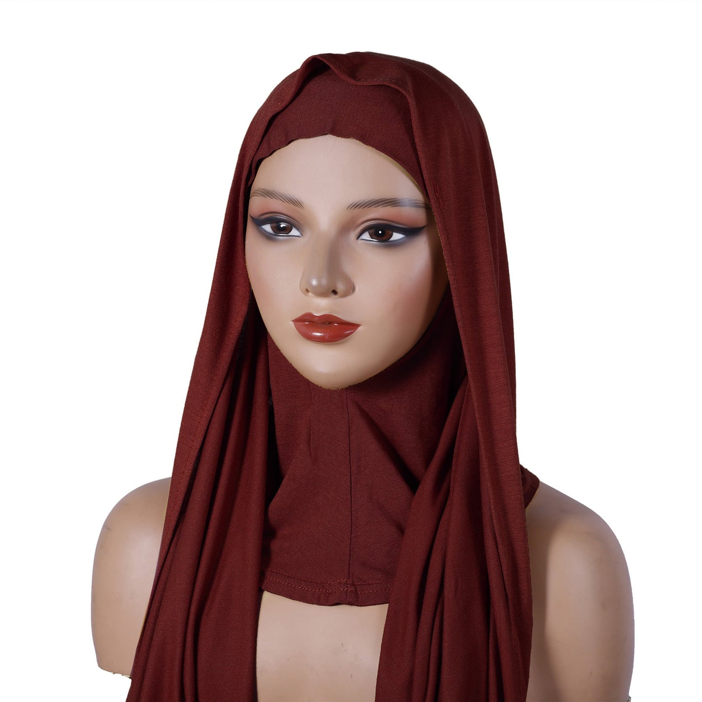 Modal Multi-color Breathable Neck Warmer Highly Elastic Base-layer Hooded Long Scarf Set