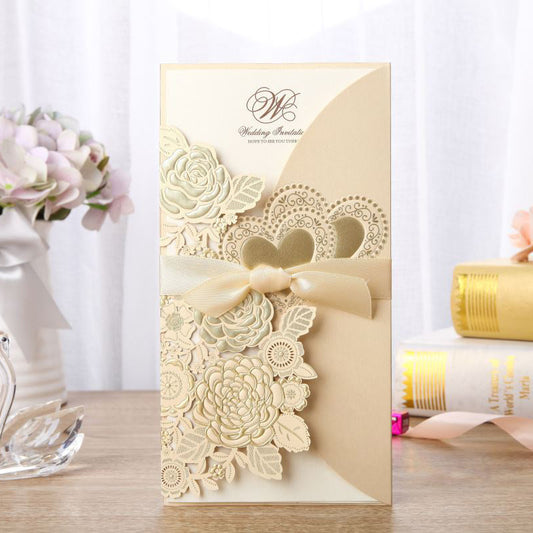 Chinese Style Ribbon Wedding Invitation