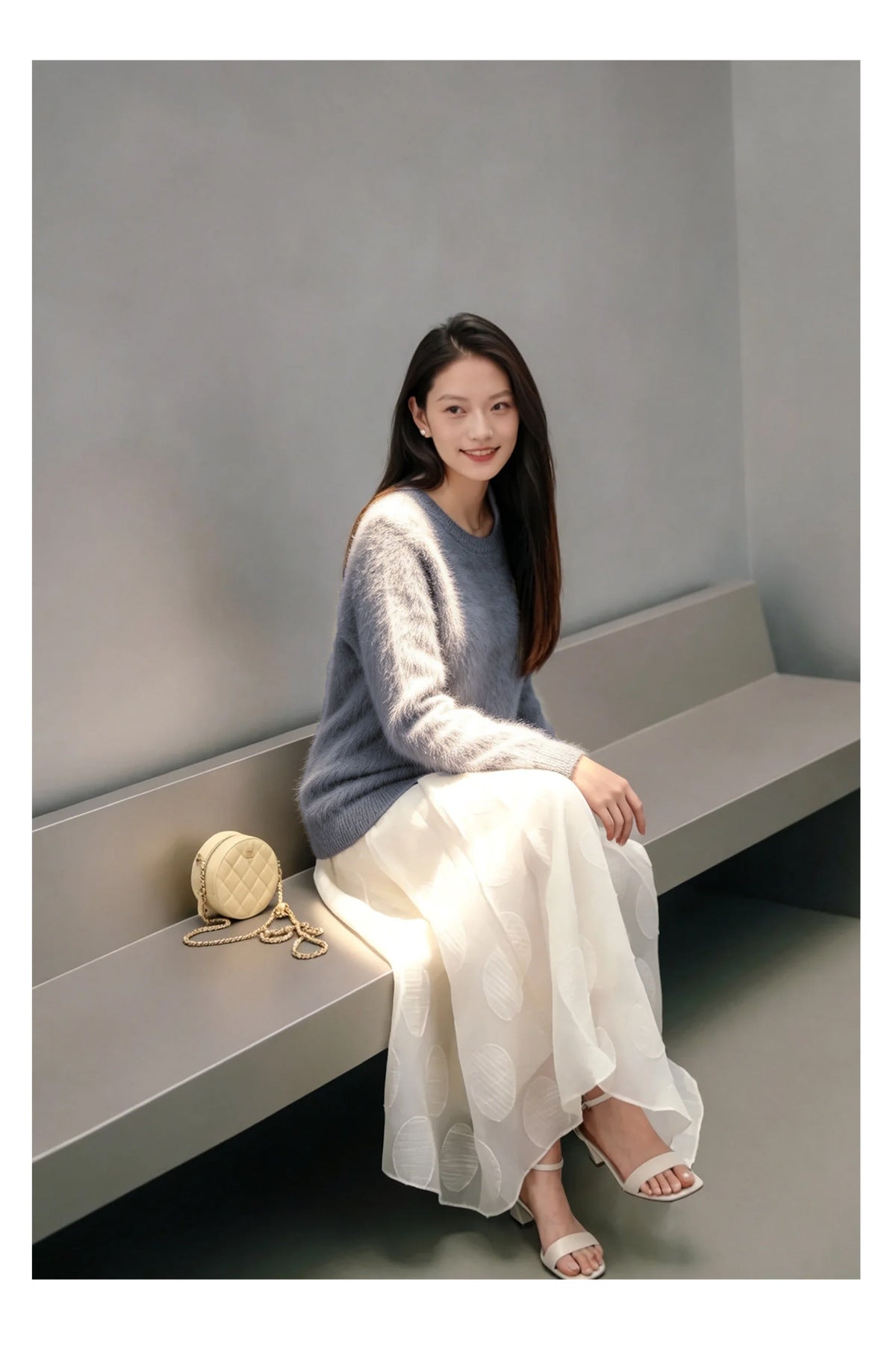 Womens Casual, Loose-fitting, Versatile Solid-color Sweater
