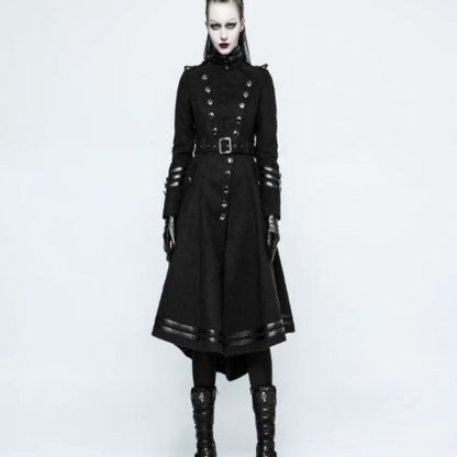 Punk-style Coat Short In The Front And Long In The Back With A Fitted Waist