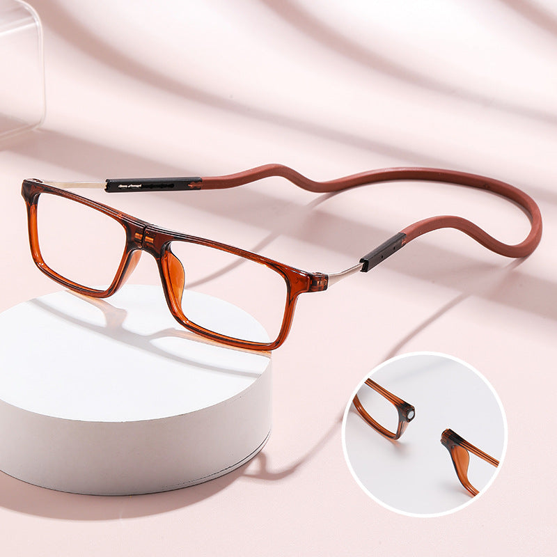 Hanging Neck Reading Glasses Strong Magnetic Suction Stone HD Portable