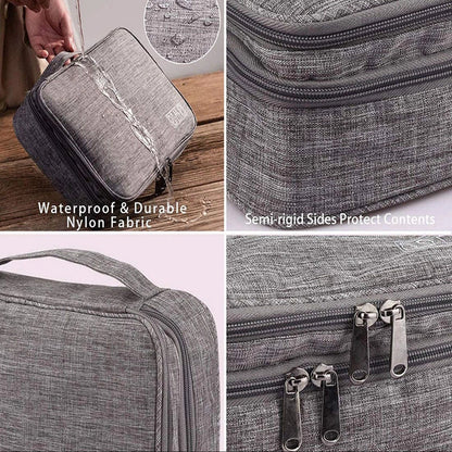 Electronics Organizer Travel Cable Bag Waterproof Digital Accessories Case